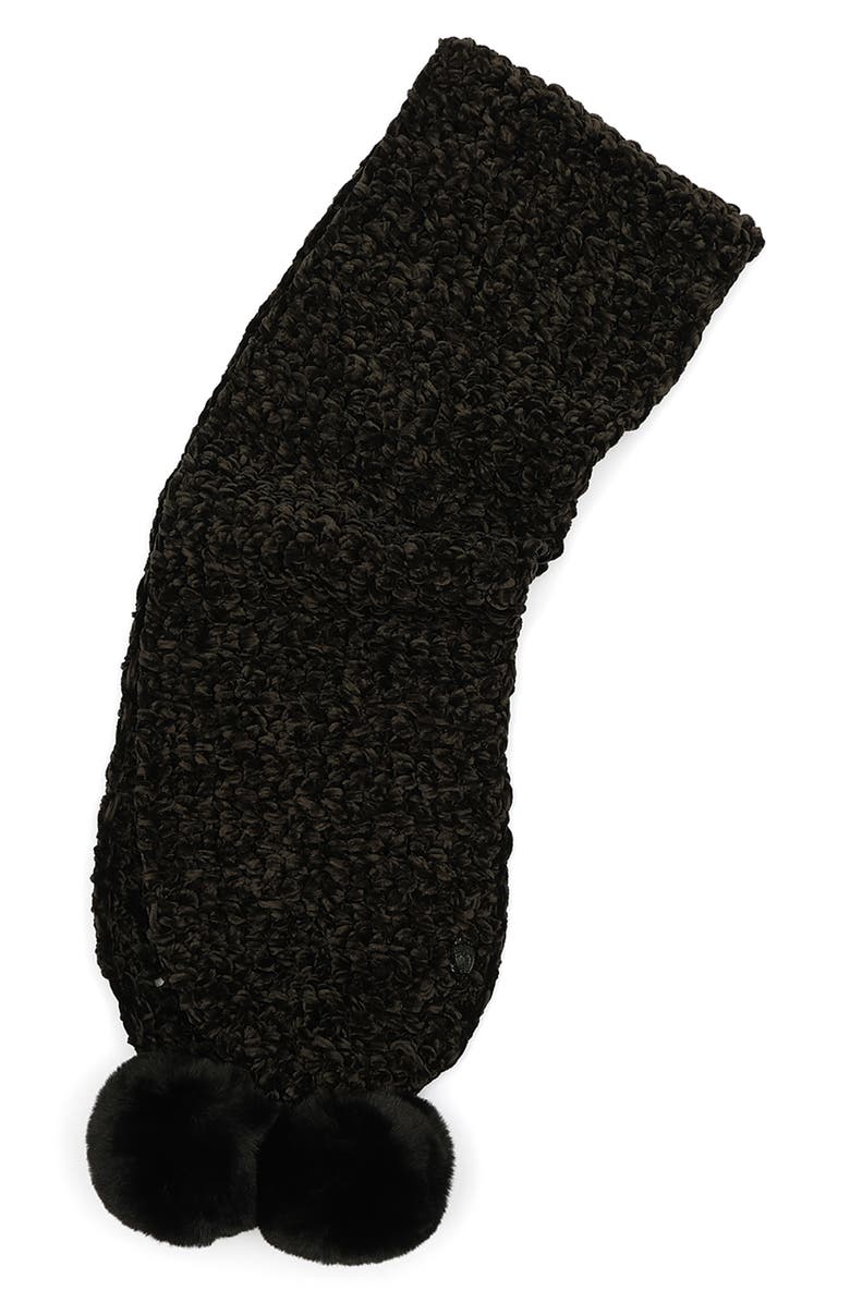 Kurt Geiger London Chunky Chenille Pompom Scarf, Alternate, color, 