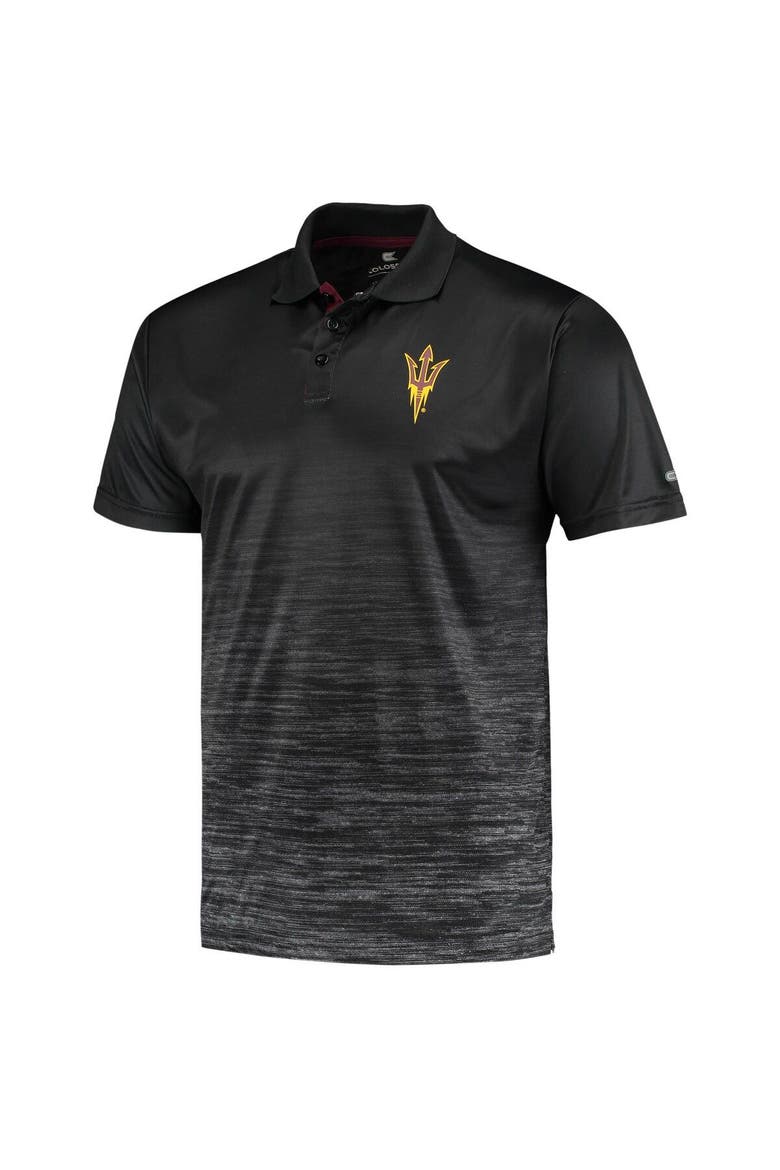 Men's Colosseum Black Arizona State Sun Devils Marshall Polo, Alternate, color, Black