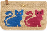 Valentino Garavani Medium Raffia Zip Pouch
