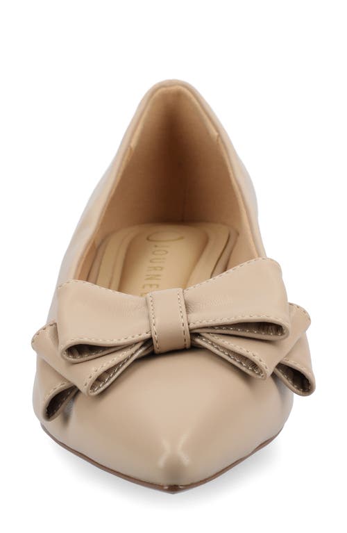JOURNEE COLLECTION JOURNEE COLLECTION OPHELIA BOW POINTED TOE FLAT