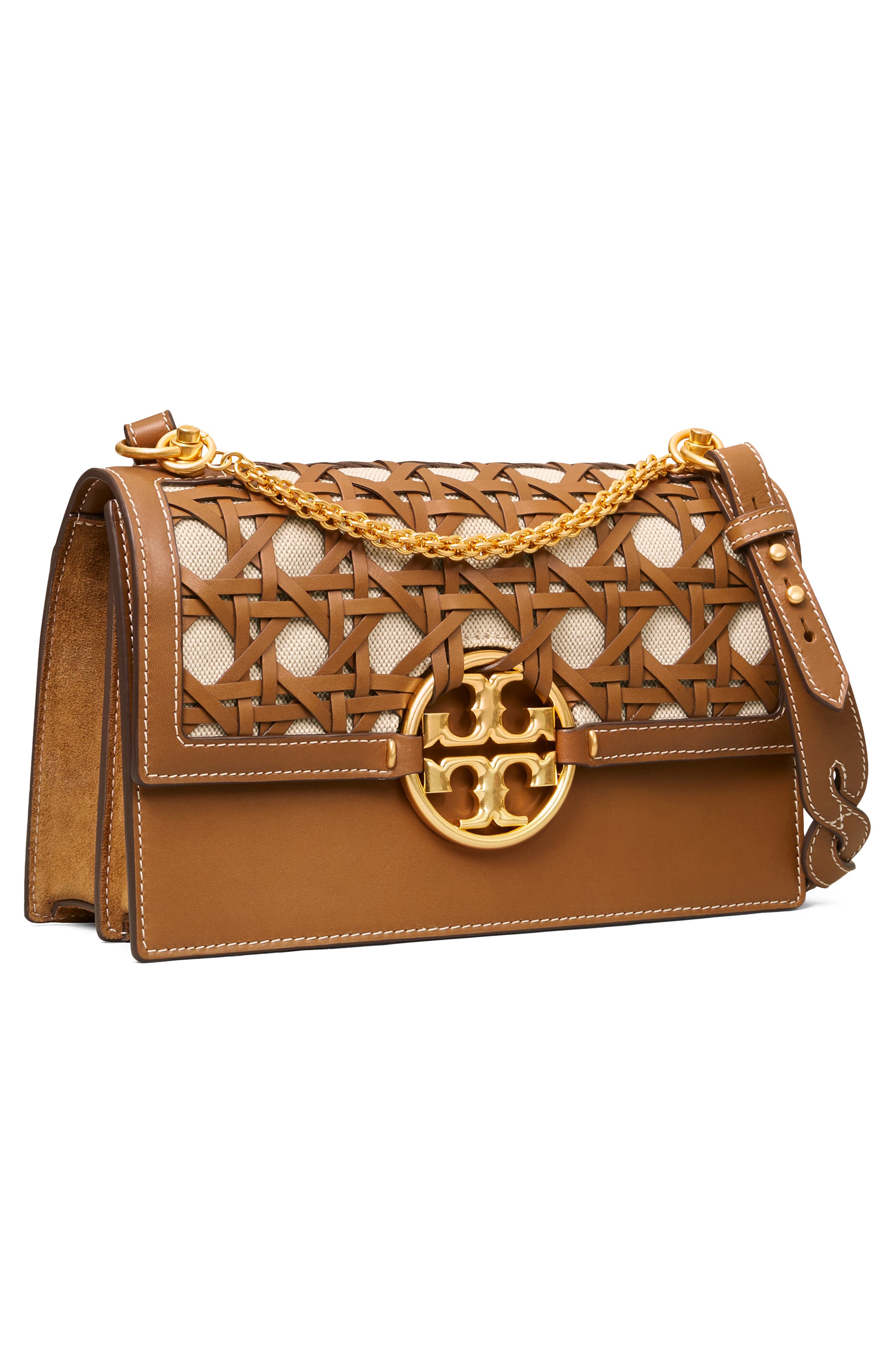 Tory Burch Torry Burch Miller Basket Weave Shoulder Bag, Alternate, color, 