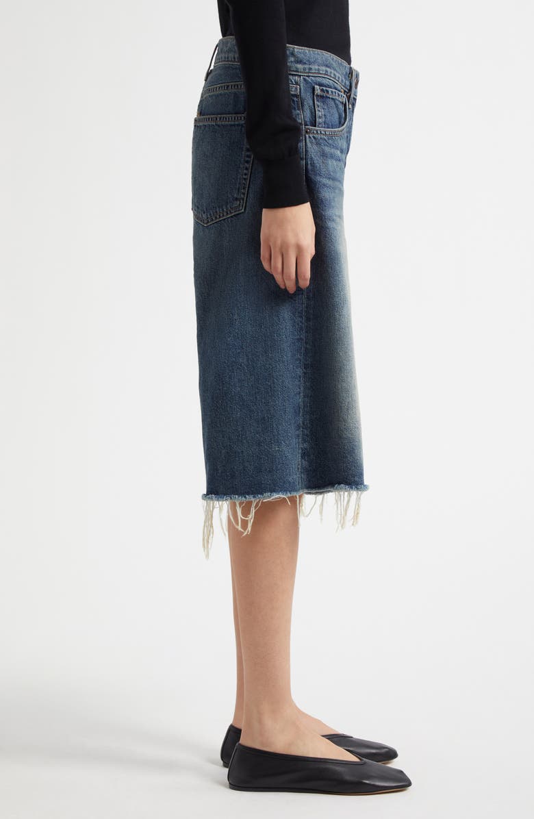 Nili Lotan Alona Frayed Denim Bermuda Shorts, Alternate, color, Simon Wash