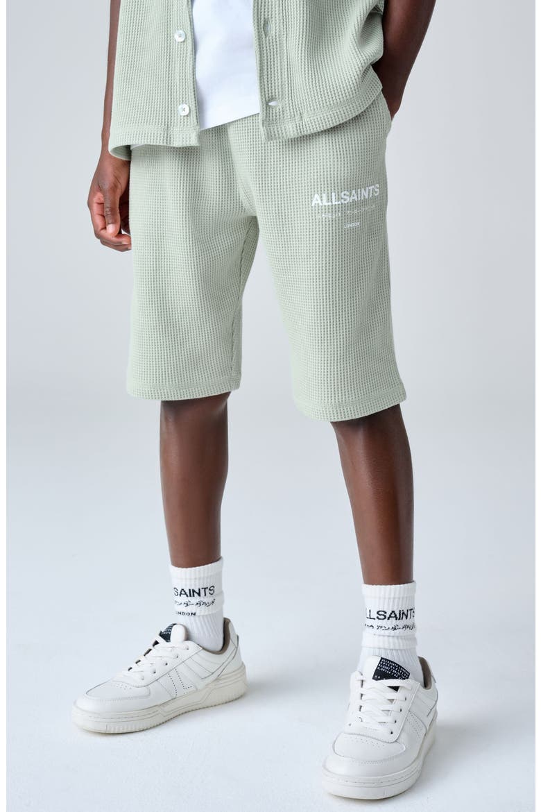 Kids' Underground Waffle Knit Shirt & Shorts Set, Alternate, color, GREEN