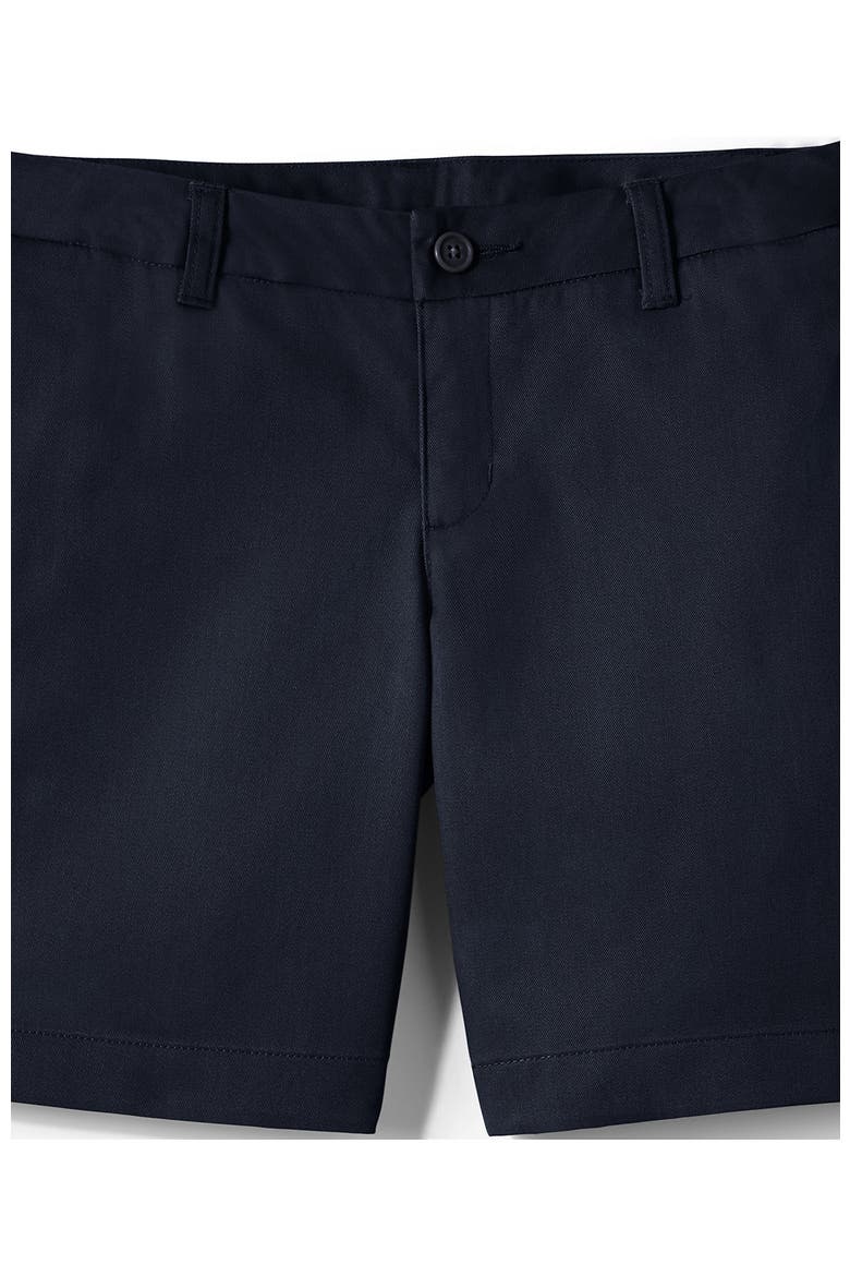 School Uniform Girls Plus Plain Front Blend Chino Shorts, Alternate, color, Classic Navy