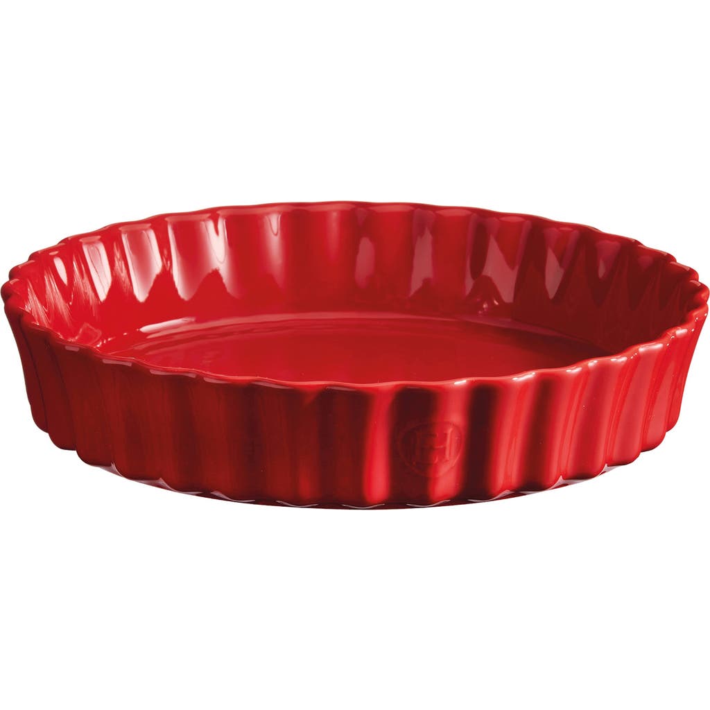 Emile Henry 11-inch Deep Tart Dish, 2.1 Quart In Burgundy