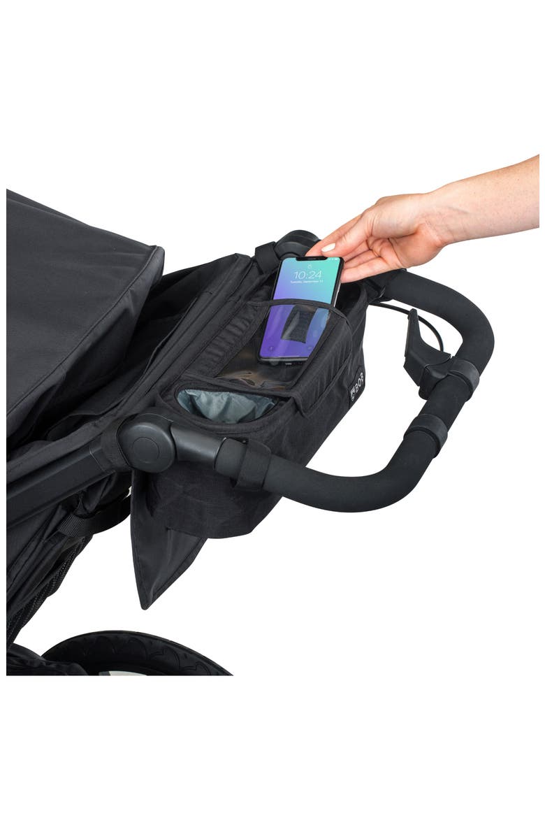 Deluxe Handlebar Console for Single Jogging Stroller, Alternate, color, BLACK