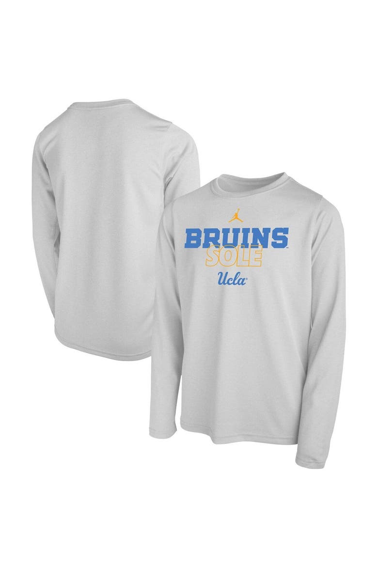 Youth Jordan Brand  White UCLA Bruins 2023 On Court Sole Bench T-Shirt, Main, color, White