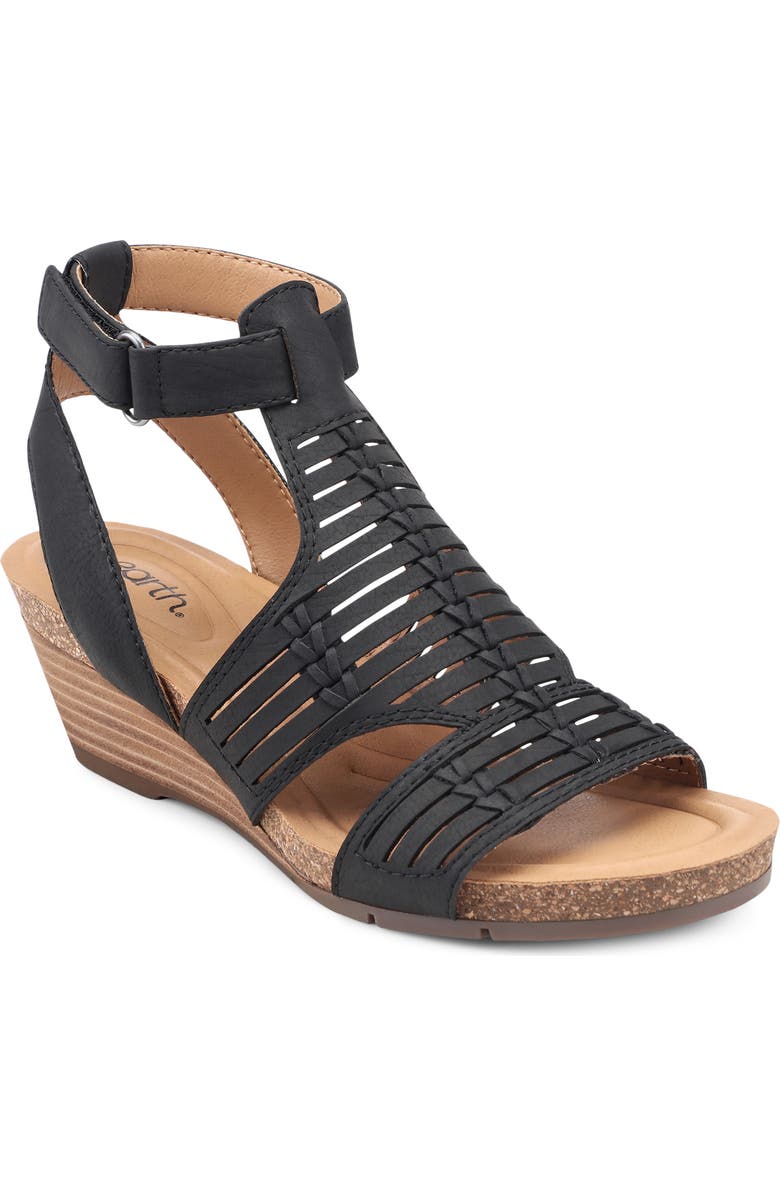 Earth<sup>®</sup> Helodie Wedge Sandal, Main, color, Black