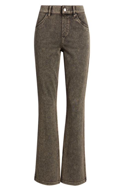 Hue Baby Bootcut Denim Leggings In Brown