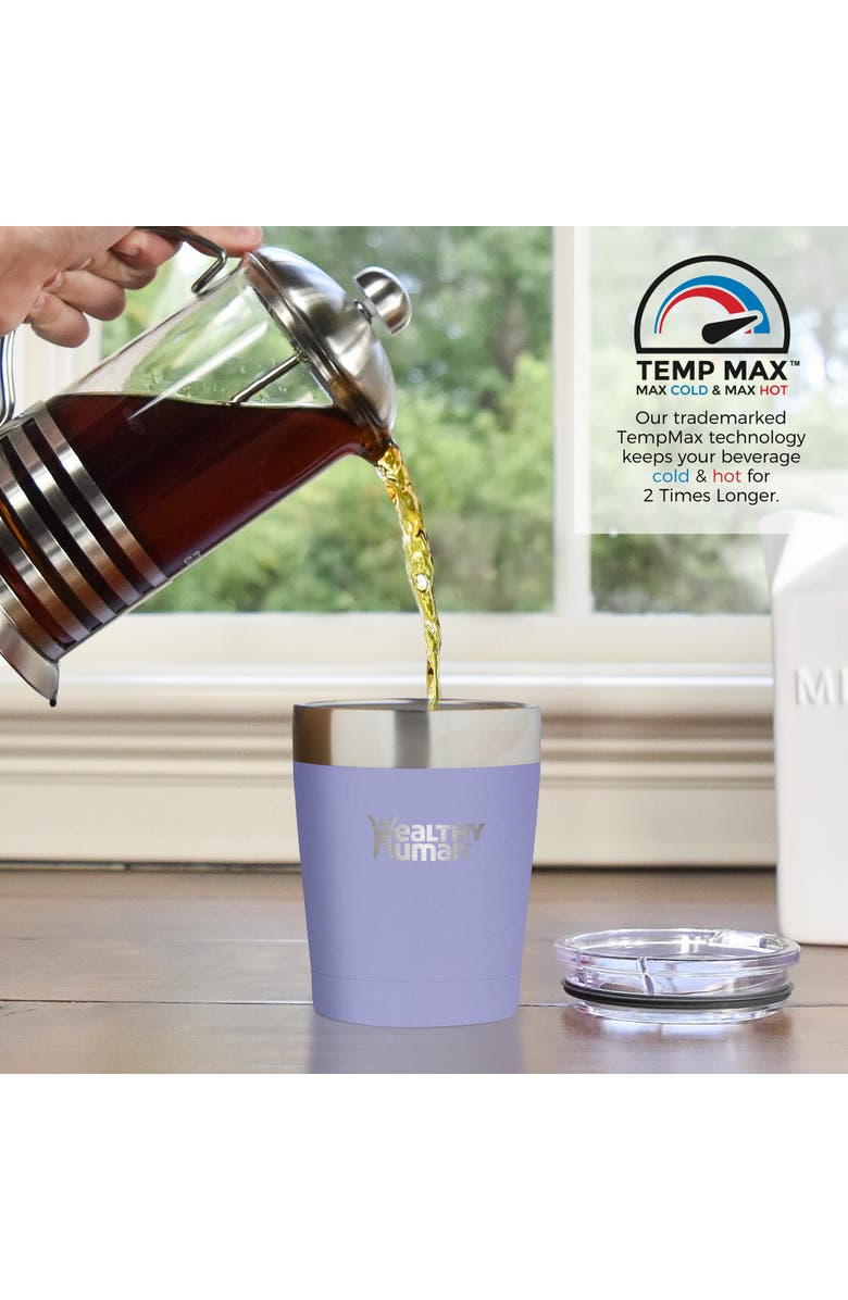 Healthy Human Stainless Steel Tumbler with Straw, 12 oz Lilac, Alternate, color, Purple