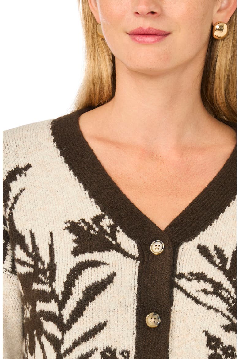 V-Neck Cardigan, Alternate, color, CHOCOLATE