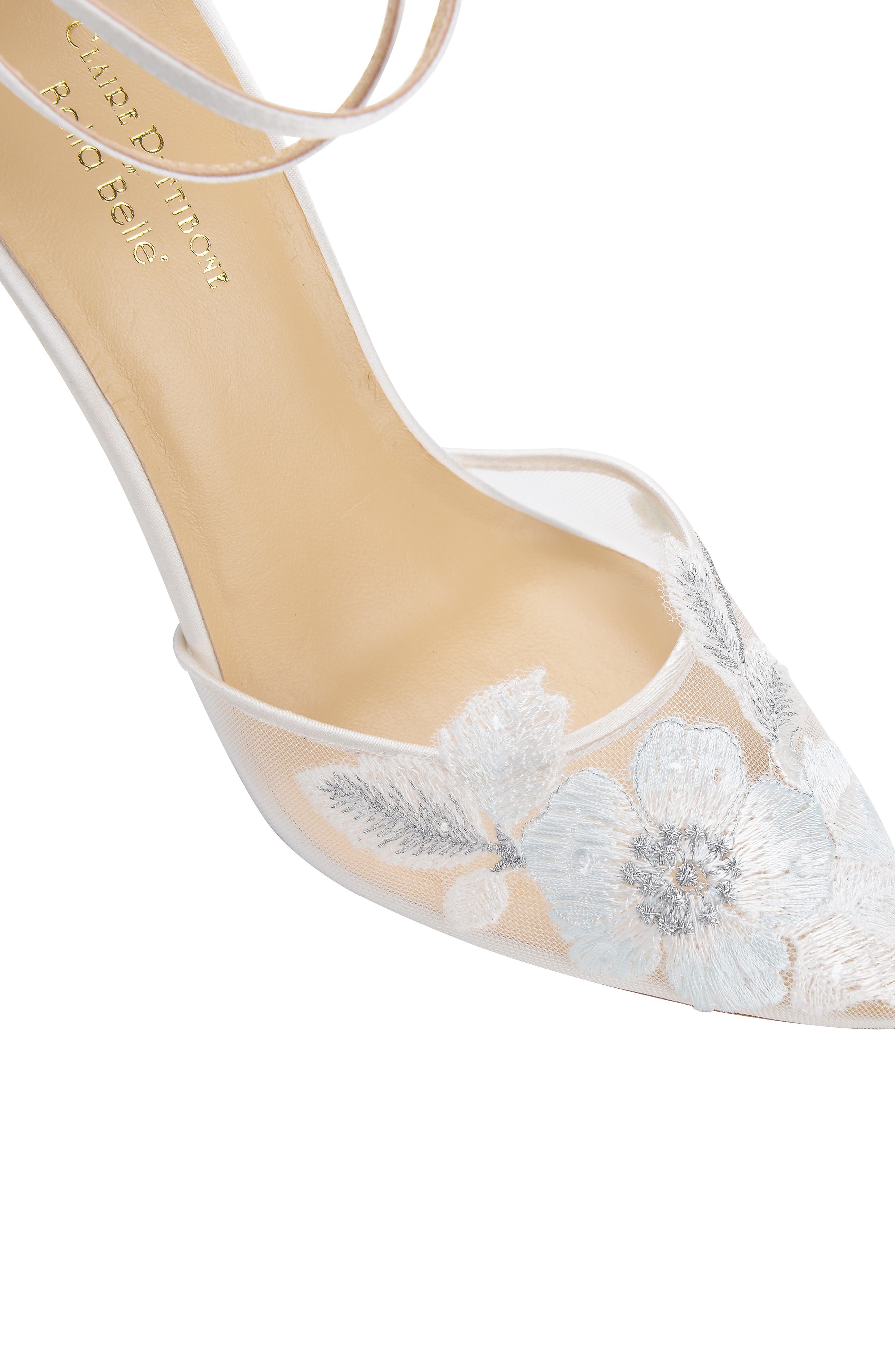 Bella Belle Embroidered Ankle Strap Pump, Alternate, color, 