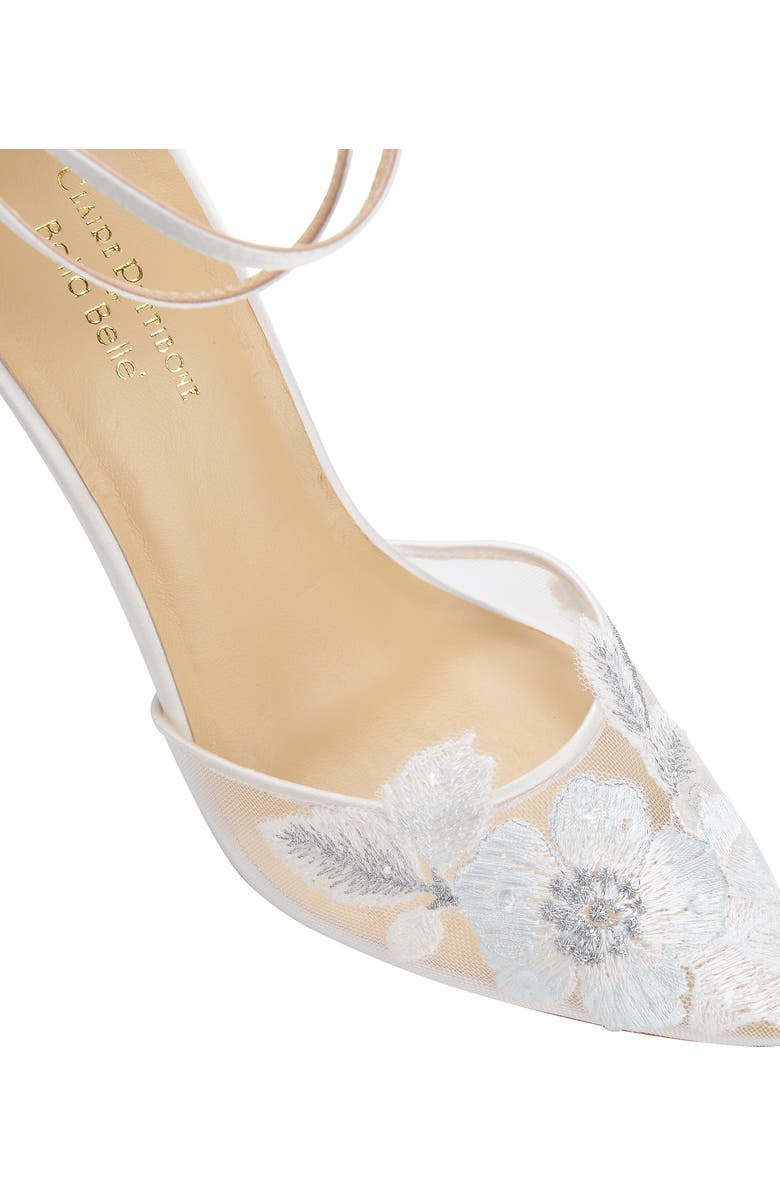 Bella Belle Embroidered Ankle Strap Pump, Alternate, color,