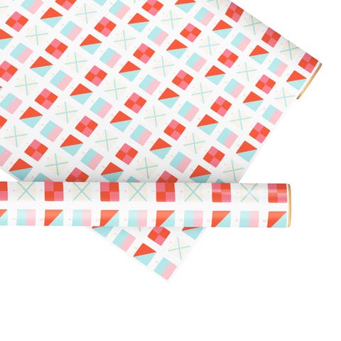 Eight Sheets Two-Sided "Nautical Love" Heavyweight Gift Wrap