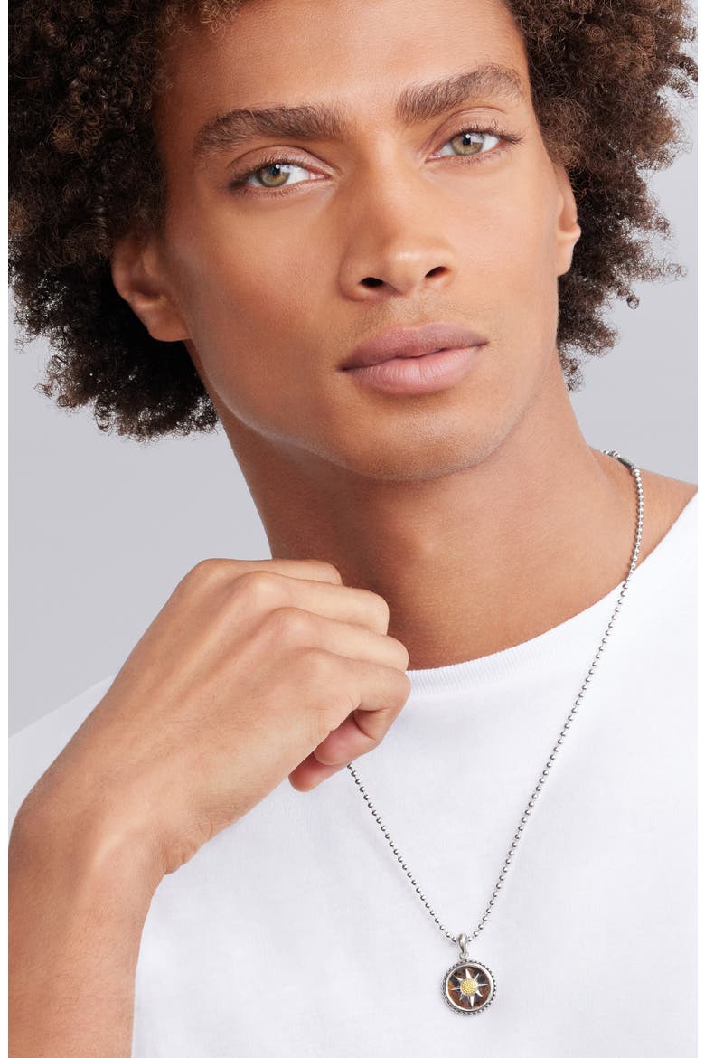 Men's Anthem Small Pietersite Sunburst Amulet, Alternate, color, TWO-TONE