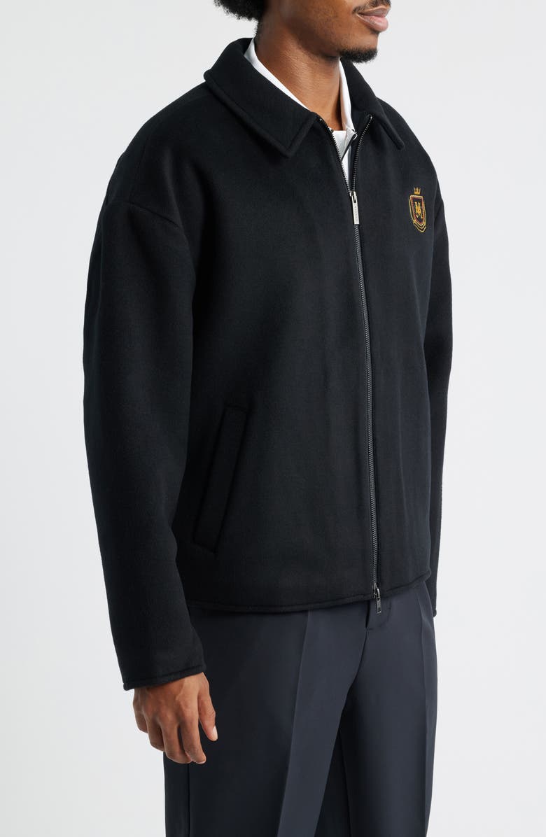 Malbon Golf Members Wool Jacket, Alternate, color, Black