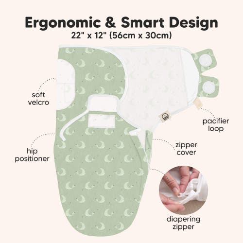 Keababies 3-pack Soothe Zippy Swaddle Wrap In Lunaris