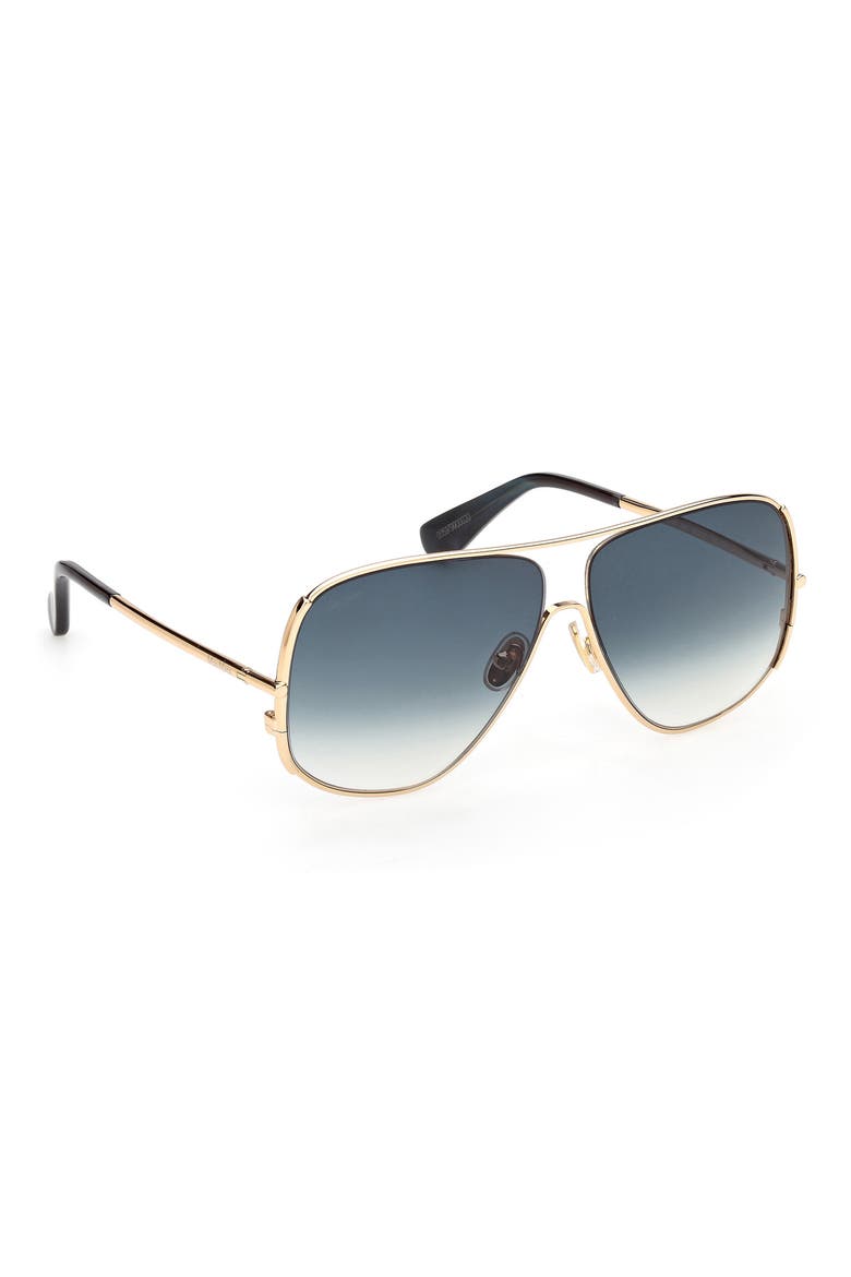 60mm Pilot Sunglasses, Alternate, color, GOLD STRIPED PETROL / PETROL
