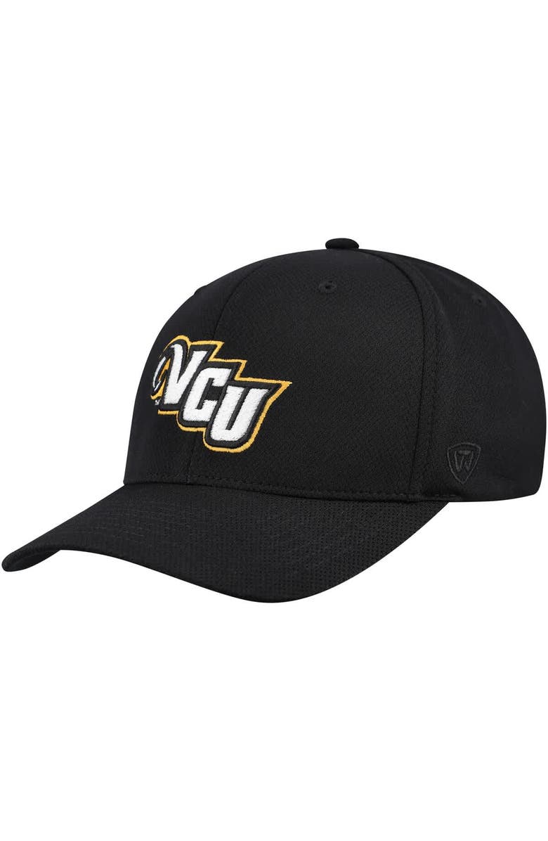 TOP OF THE WORLD Men's Top of the World Black VCU Rams Reflex Hybrid Tech Flex Hat, Alternate, color, Black