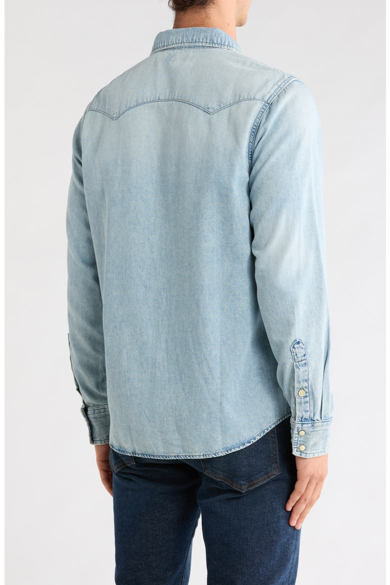 Sawtooth Western Denim Shirt, Alternate, color, BARKLEY