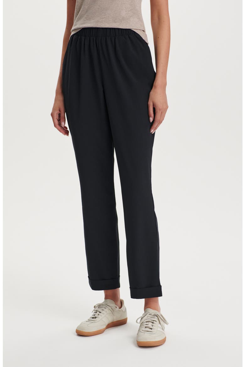Alana Slim Tapered Crop Pants, Alternate, color, BLACK