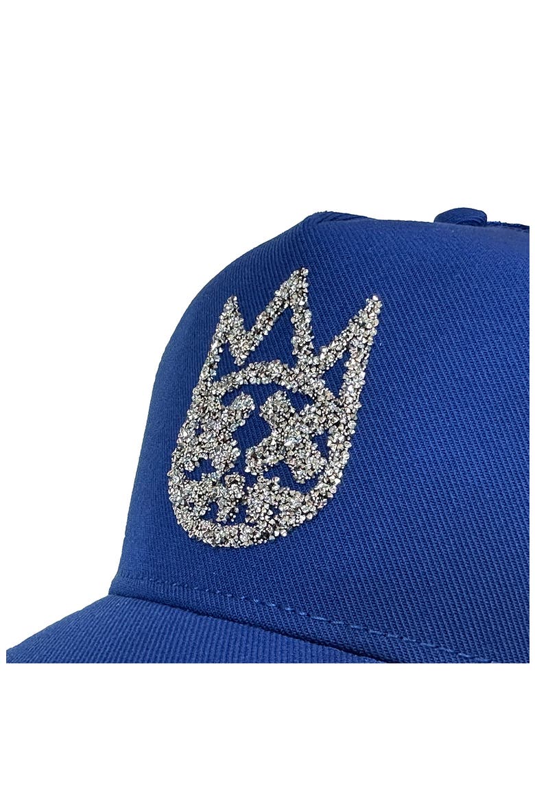 Crystal Shimuchan Logo Trucker Hat, Alternate, color, BLUE