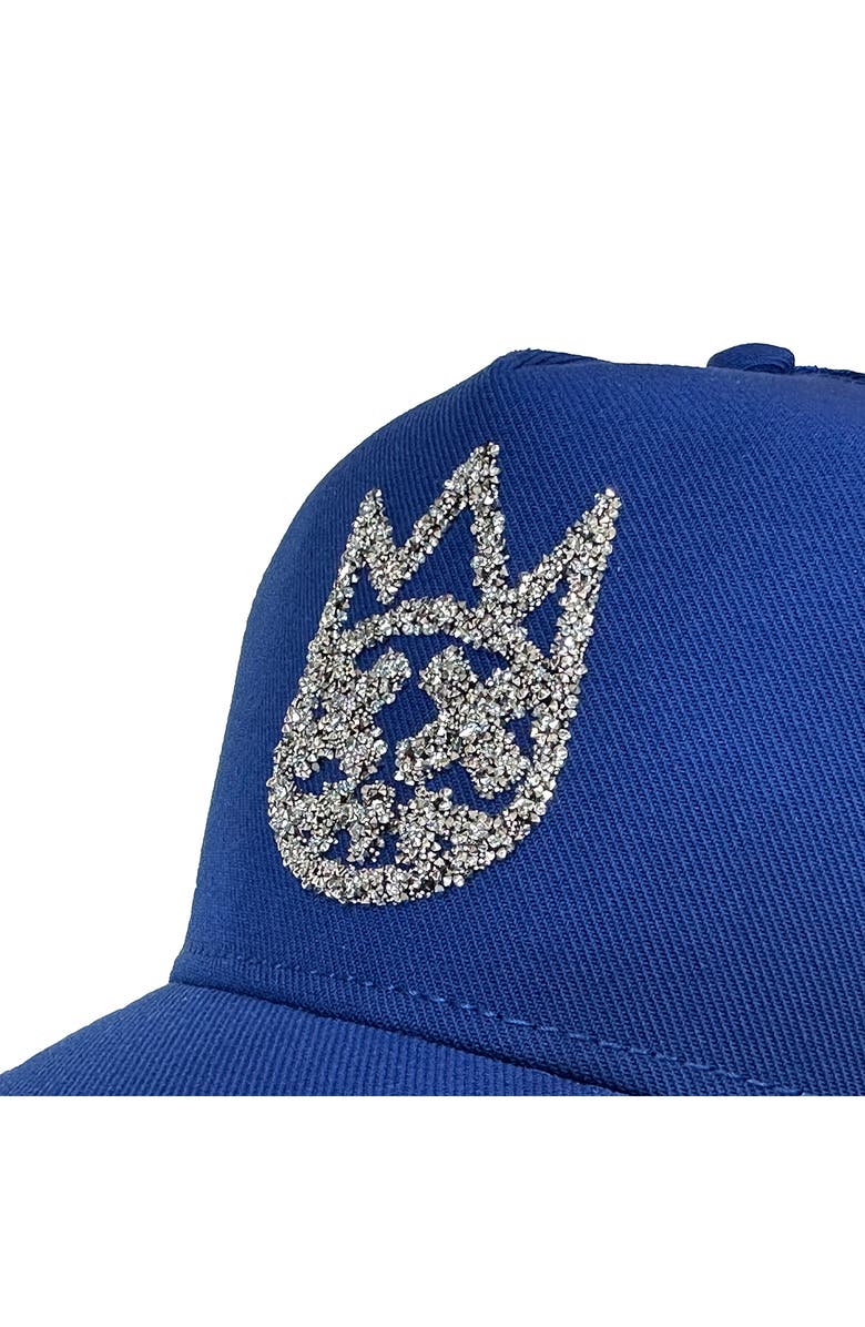 Cult of Individuality Crystal Shimuchan Logo Trucker Hat, Alternate, color, Blue