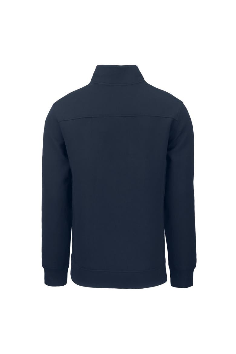 Men's Cutter & Buck  Navy Citadel Bulldogs Roam Eco Recycled Quarter-Zip Sweatshirt, Alternate, color, Navy