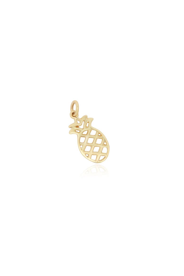 Mini Gold Pineapple Charm, Main, color, Yellow Gold