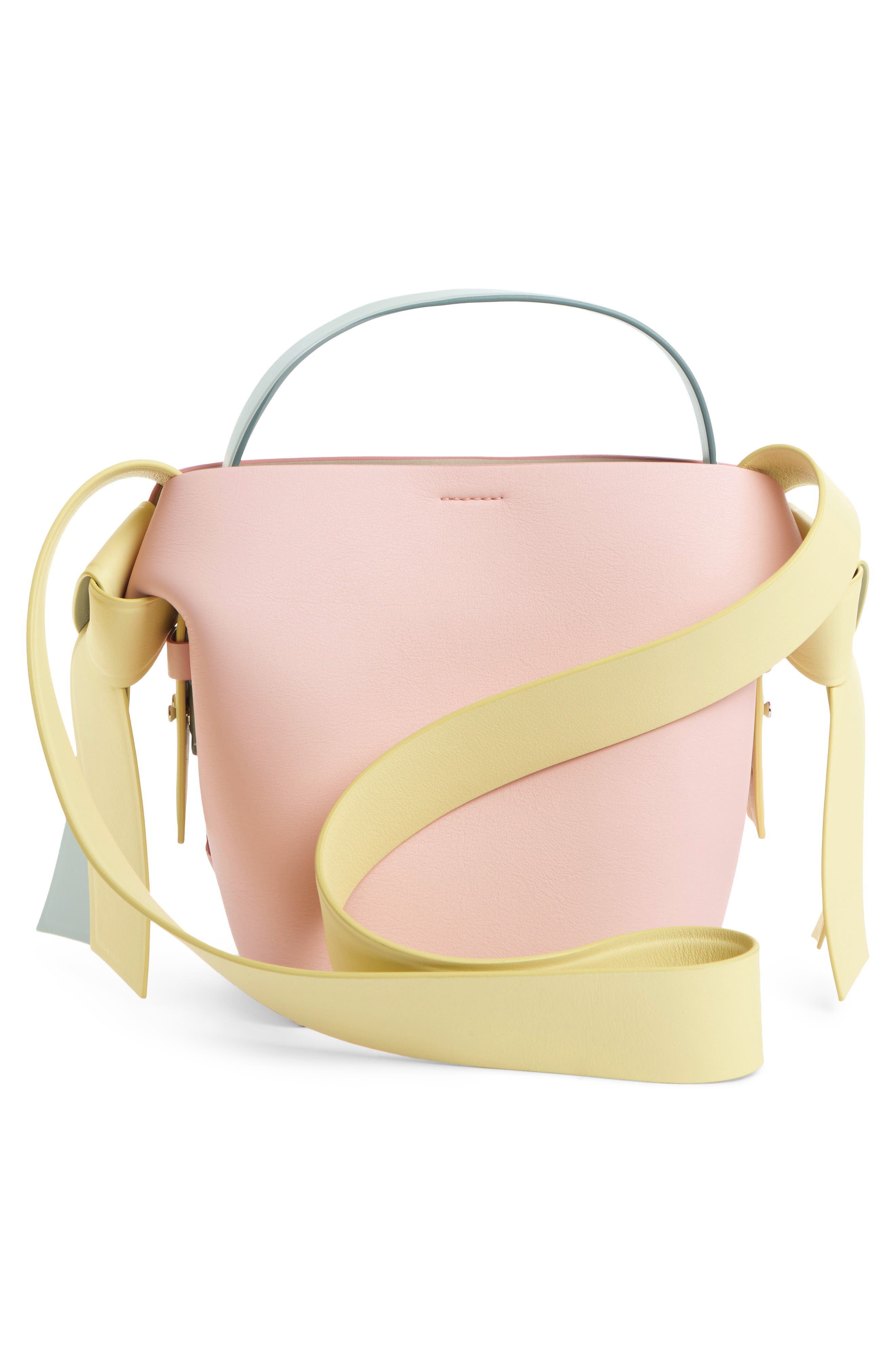 Acne Studios Mini Musubi Leather Top Handle Bag, Alternate, color, 