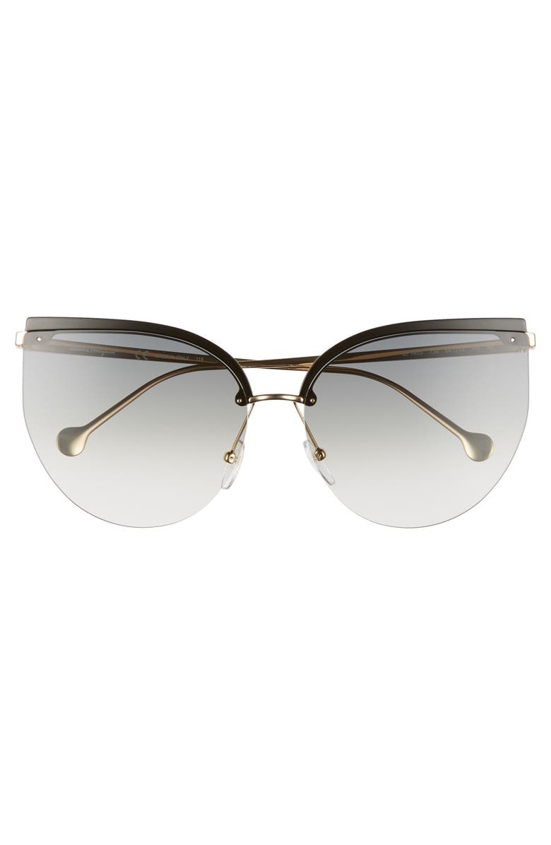 FERRAGAMO Salvatore Ferragamo 64mm Oversize Rimless Cat Eye Sunglasses, Alternate, color, 