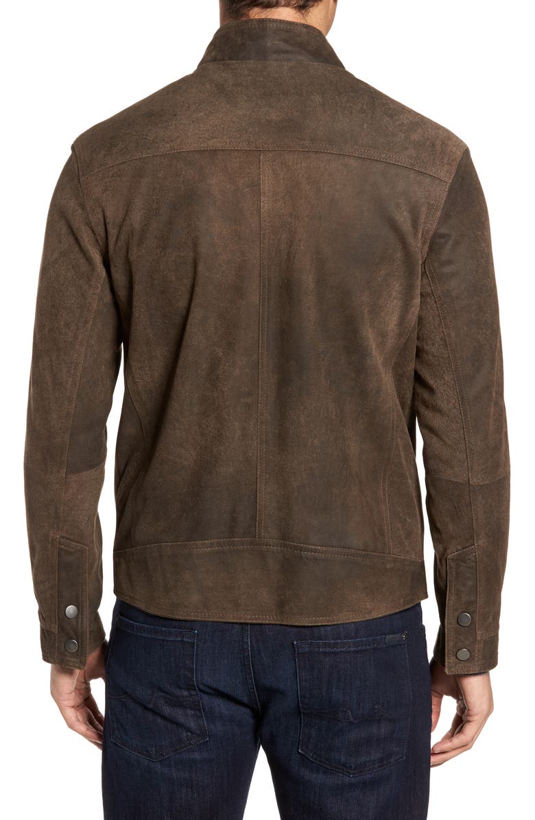 Remy Leather Suede Moto Jacket, Alternate, color, Frontier/ Cocoa