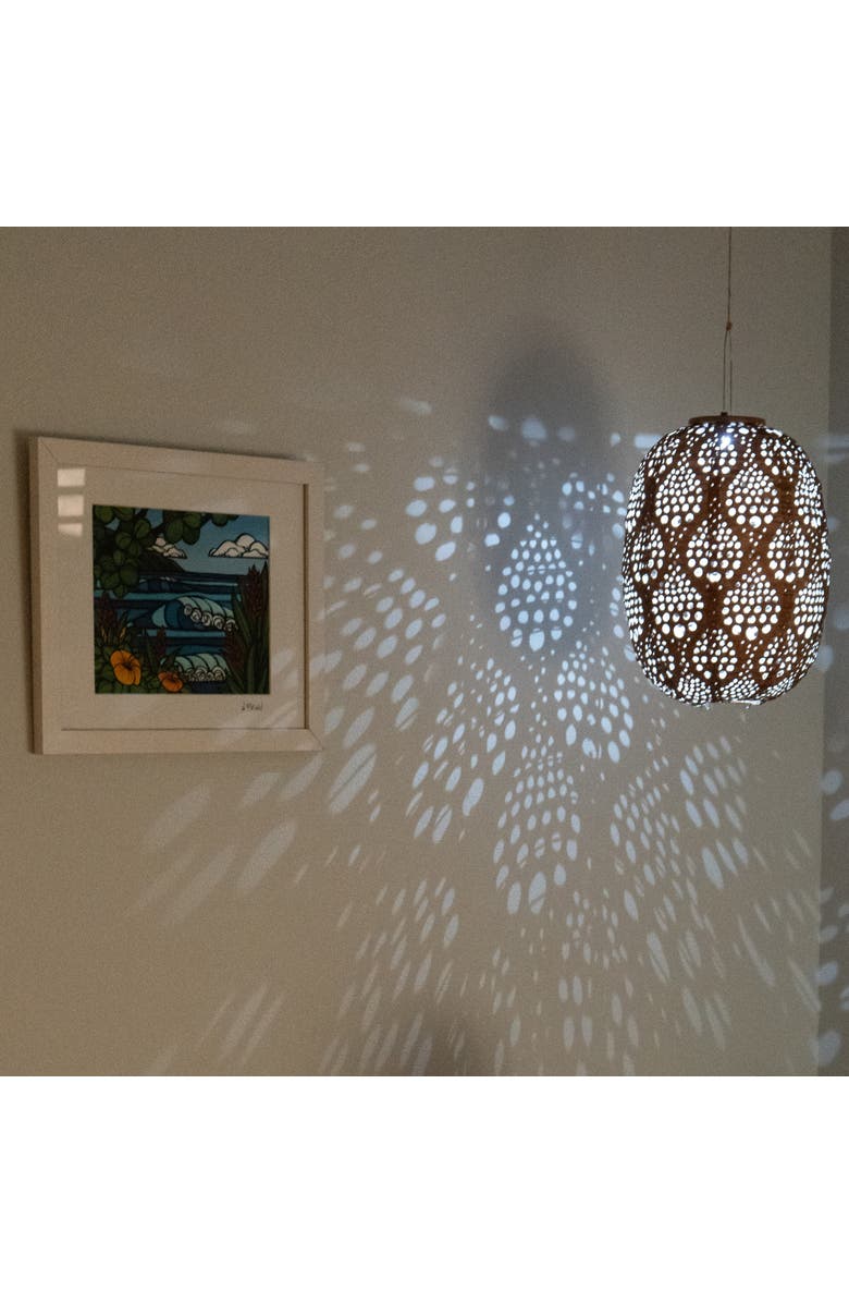 Allsop Home & Garden Stella Luxe Barrel Dewdrop Copper LED Lantern, Alternate, color, Copper