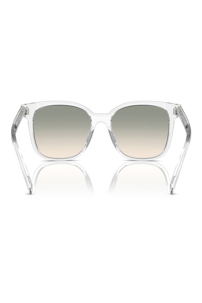 53mm Gradient Square Sunglasses, Alternate, color, CLEAR