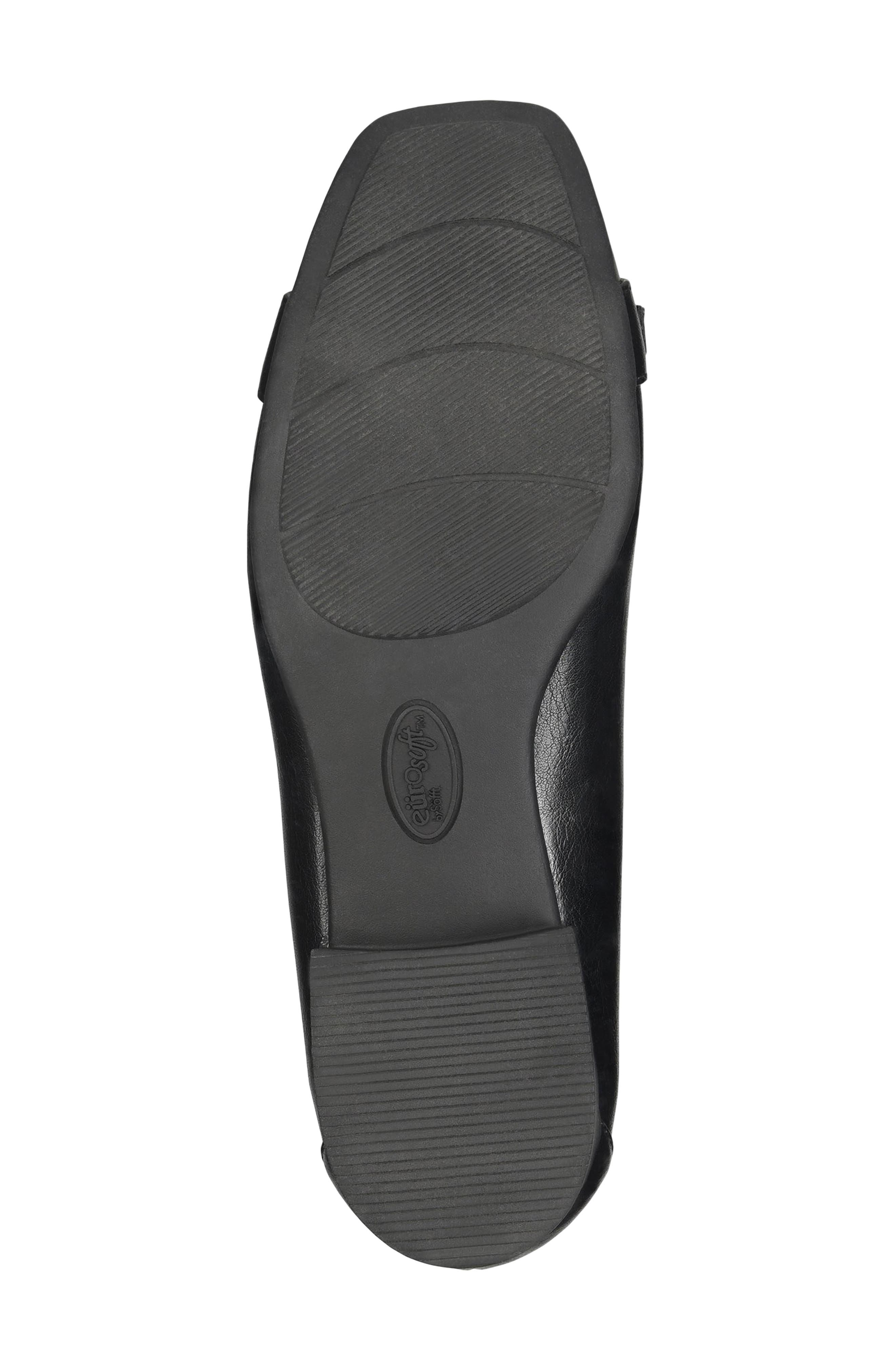 Penny Faux Leather Flat, Alternate, color, BLACK