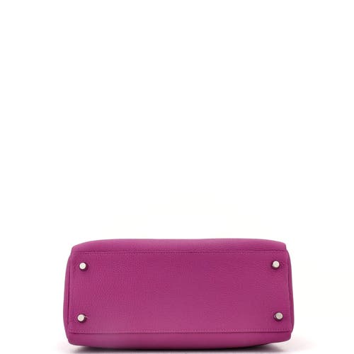 Pre-owned Hermes Hermes Kelly Handbag Pink Togo With Palladium Hardware 28 In Purple