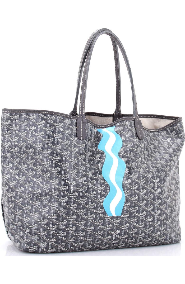 Pre-Owned Goyard Artois Tote Printed Coated Canvas MM, Alternate, color, Blue