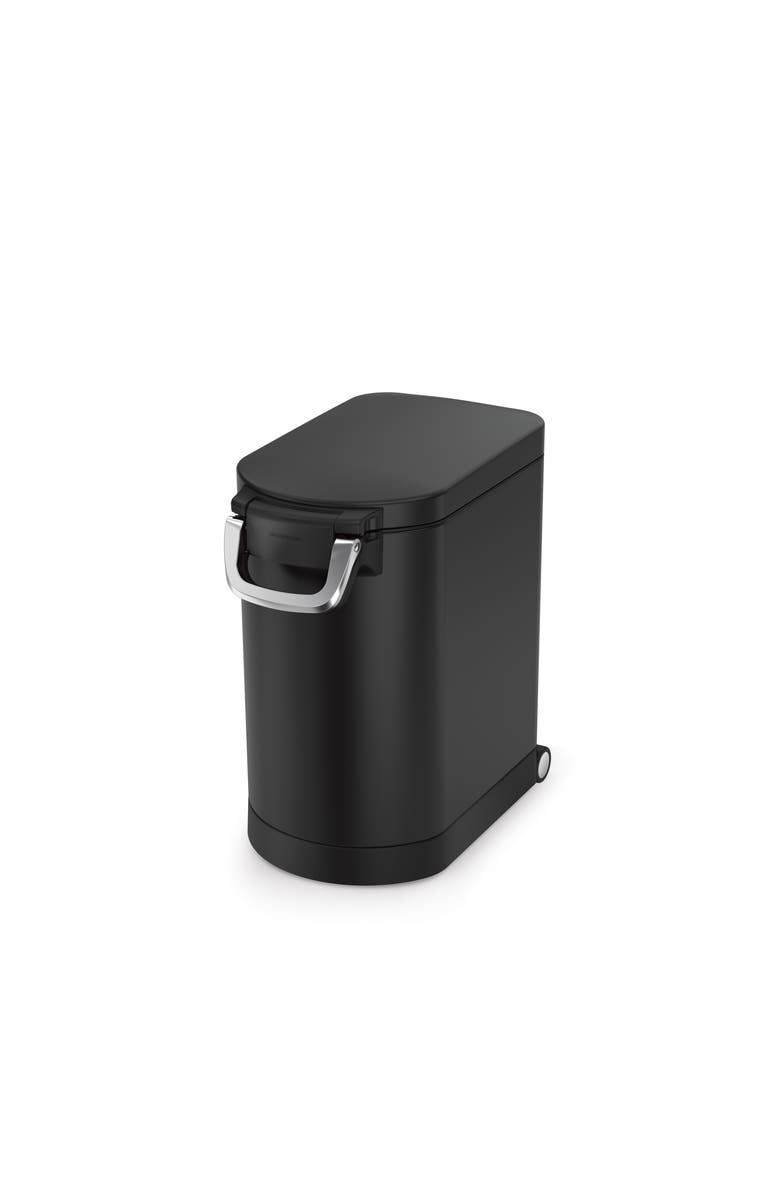 simplehuman medium pet food can, Main, color, Matte Black