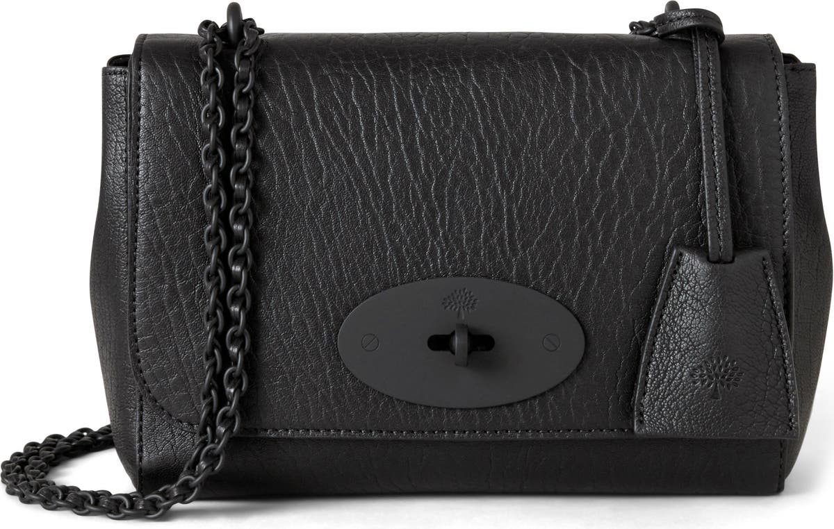 Mulberry Lily grained leather shoulder bag with chain strap