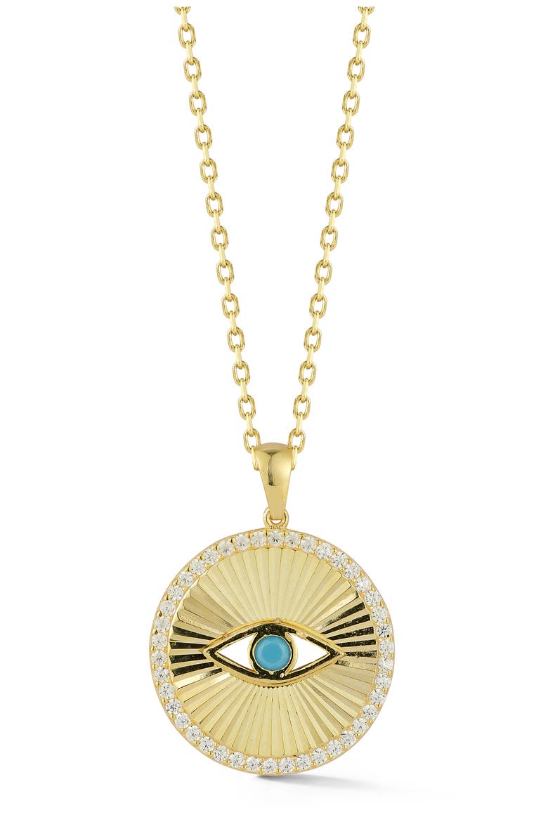 14K Gold Plated Silver Pendant Necklace, Main, color, GOLD