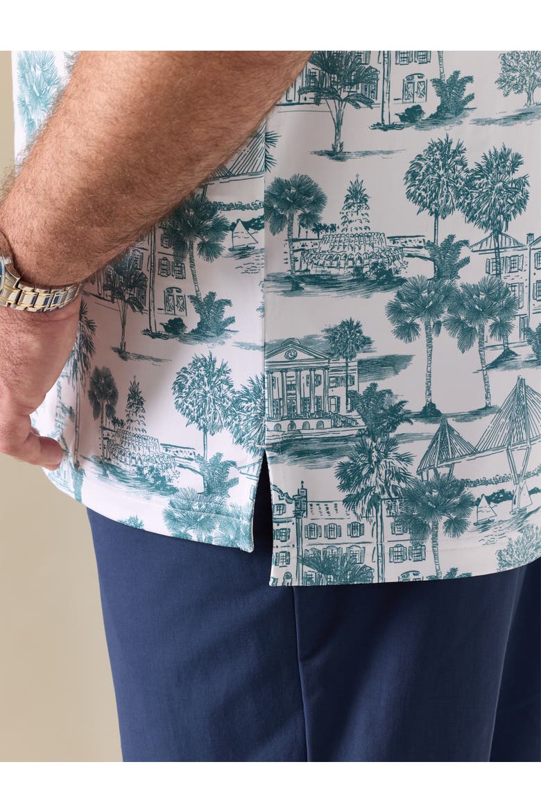 Big & Tall Printed Sankaty Performance Polo Shirt V2, Alternate, color, LODEN CHARLESTON