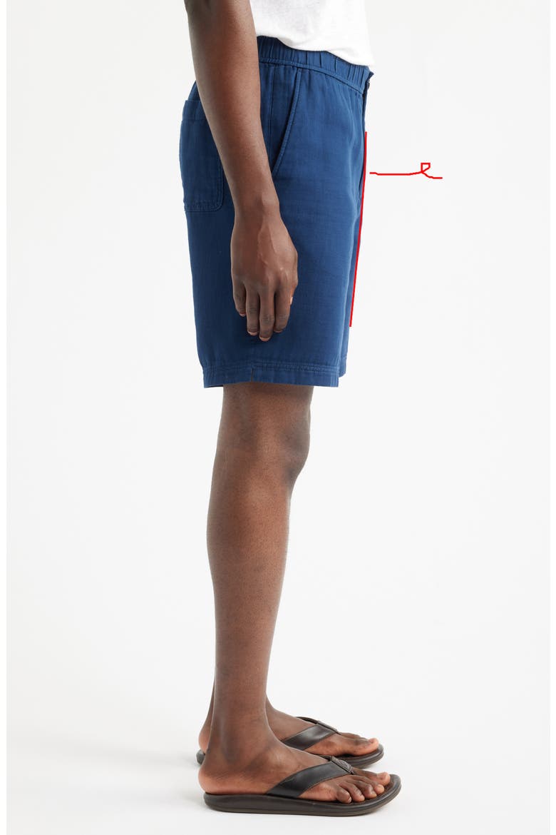 Bora Beach 9-Inch Cotton Gauze Shorts, Alternate, color, MARITIME