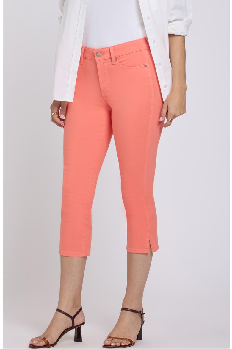 Chloe Side Slit Crop Jeans, Alternate, color, PEACHINESS
