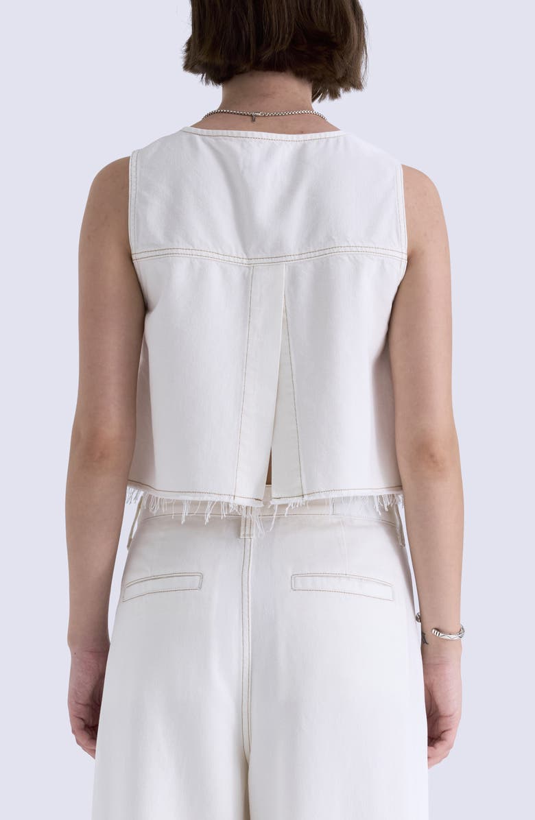 Pistola Rue Sleeveless Denim Top, Alternate, color, Off White