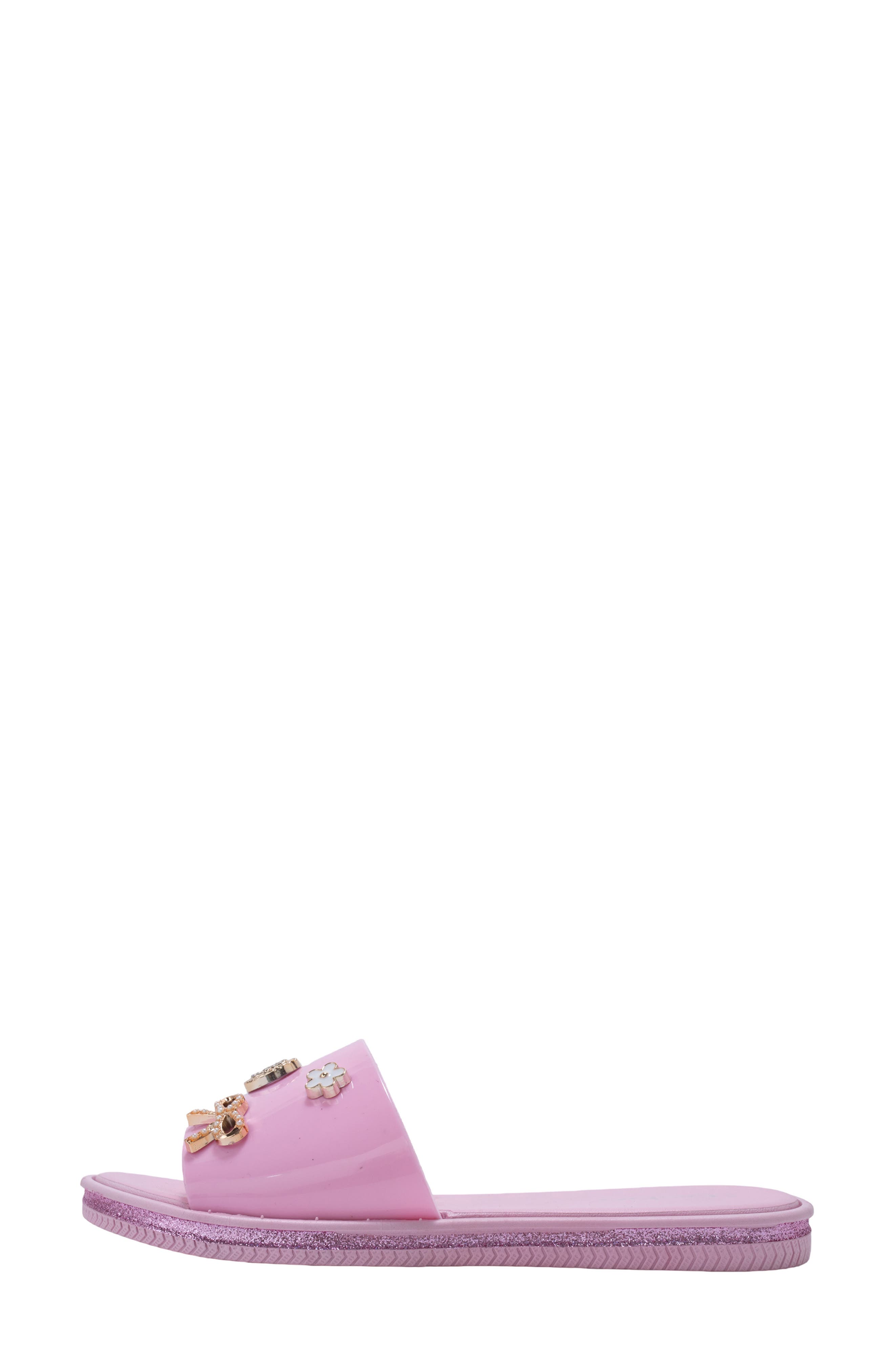 bebe Charm Slide Sandal, Alternate, color, Light Pink