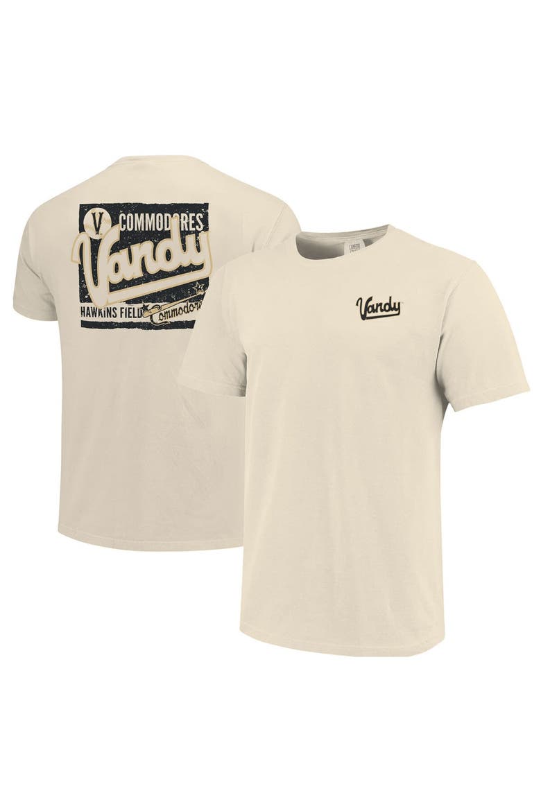 Men's Cream Vanderbilt Commodores Baseball Throwback Comfort Color T-Shirt, Alternate, color, Cream