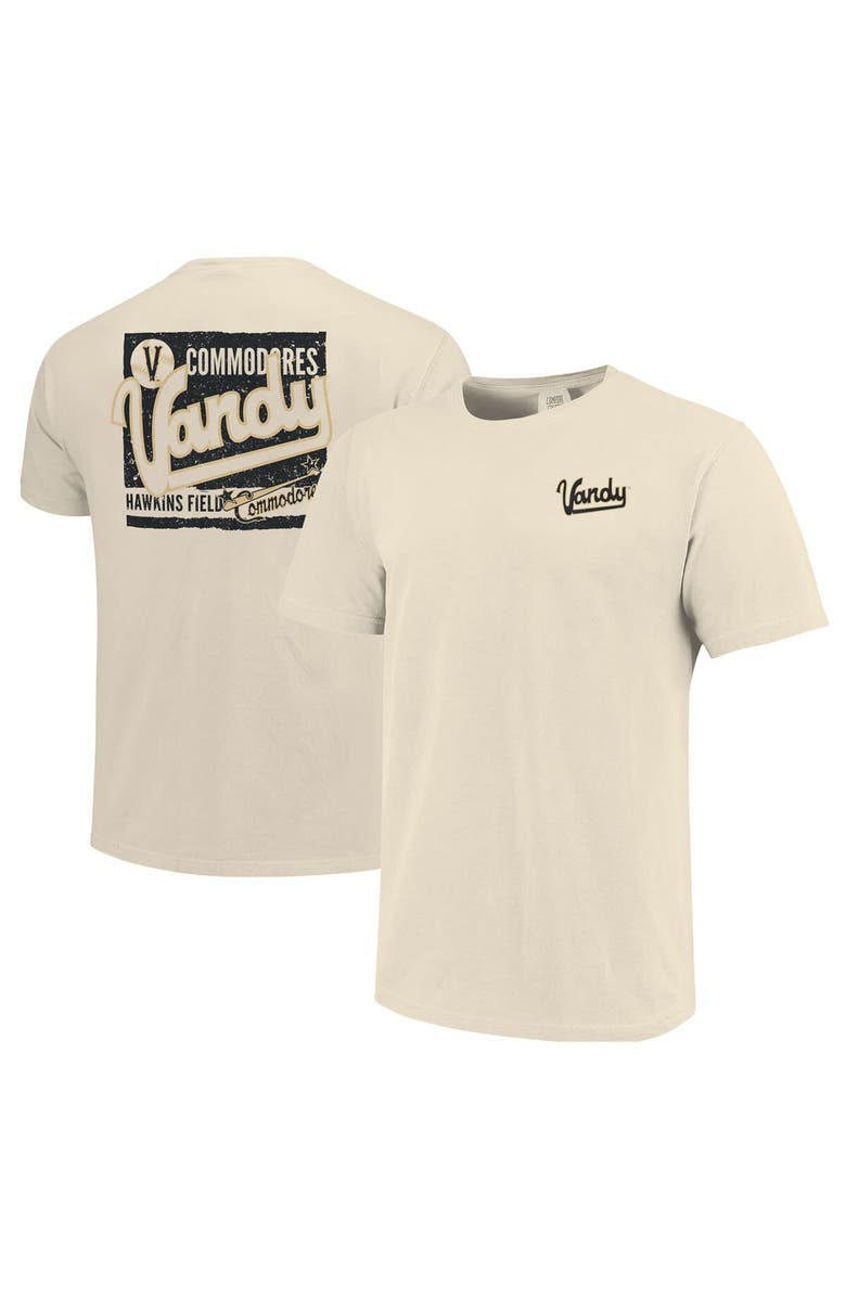 IMAGE ONE Men's Cream Vanderbilt Commodores Baseball Throwback Comfort Color T-Shirt, Alternate, color, Cream