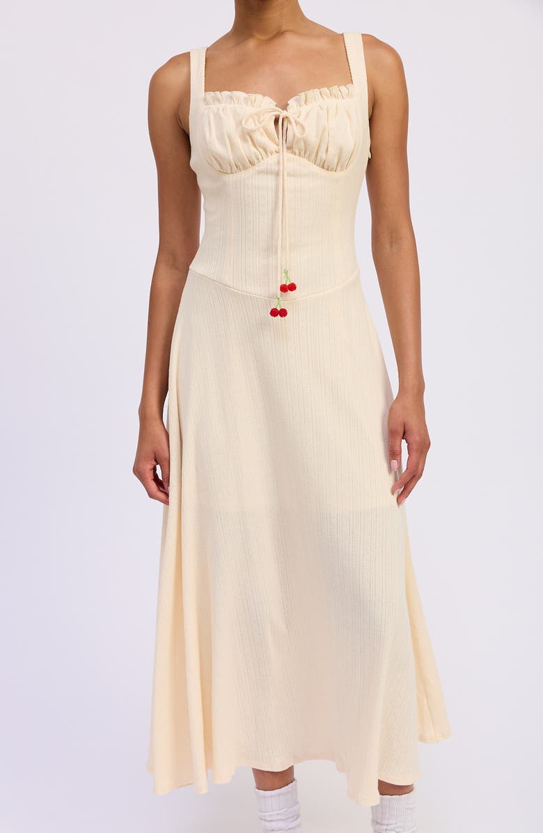 JACQUIE THE LABEL Cerise Midi Sundress, Alternate, color, Yellow Red