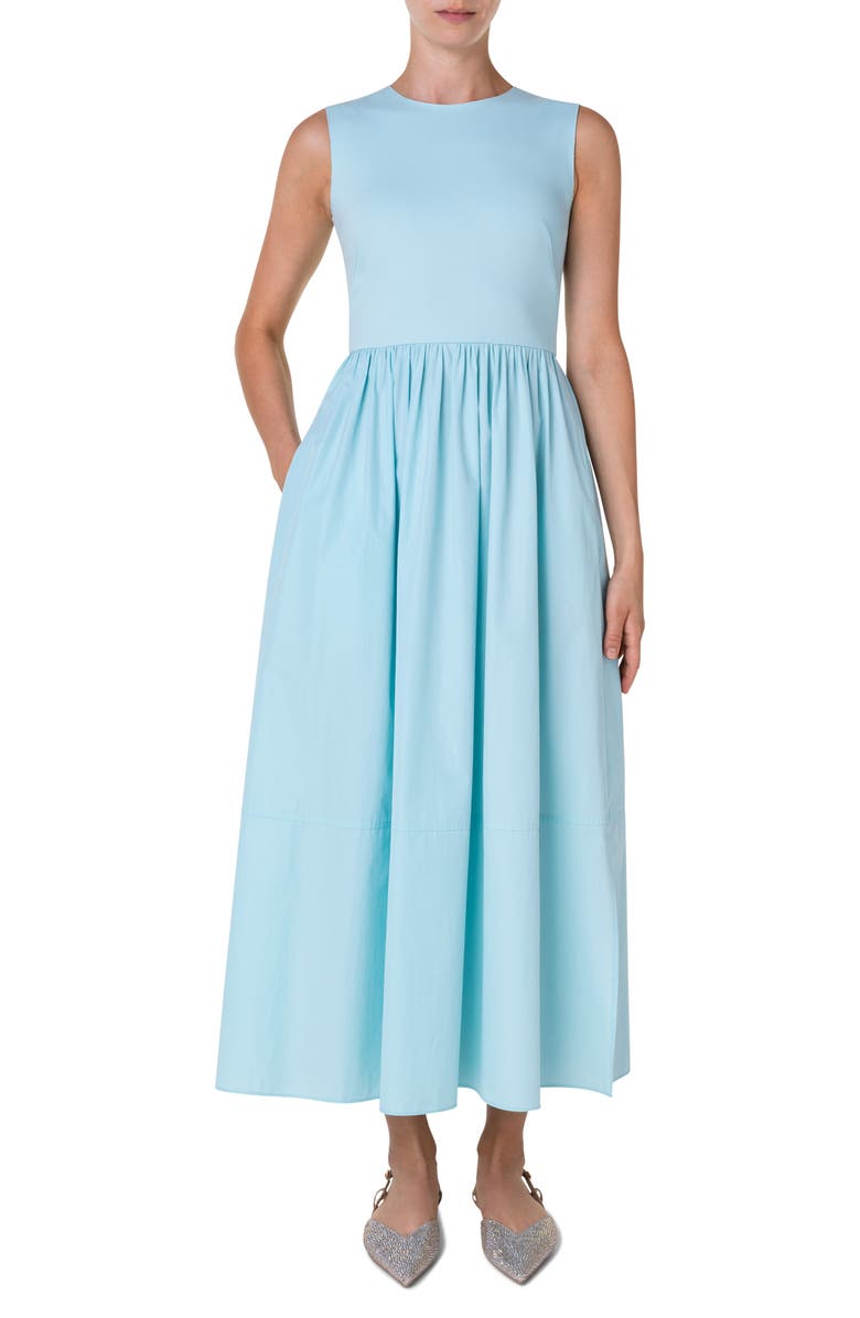 Akris punto Mixed Media Sleeveless Dress, Main, color,