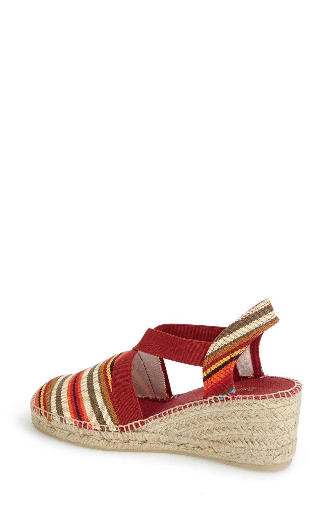 'Tarbes' Espadrille Wedge Sandal, Alternate, color, RED MULTI